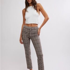 Free People Black and White Checkered Straight Leg Pants
NWOT